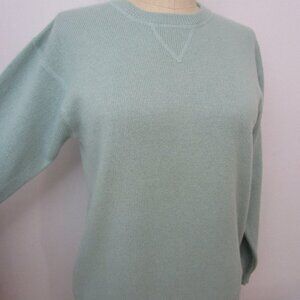 Blue CASHMERE Sweateshirt Pullover Knit Sweater Cuddly Luxury